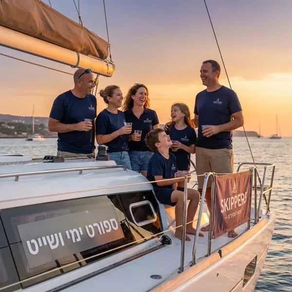 סקיפר מקצועי מתכנן מסלול הפלגה